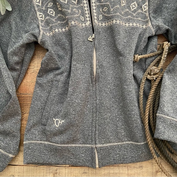 Cowgirl Hardware Zip-Up Jacket, Embroidered Accents, Pockets - Picture 3 of 11